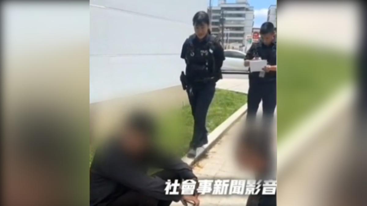 債務糾紛遭圍堵,警處置惹議遭控幫討債。(畫面翻攝/社會事新聞影音)