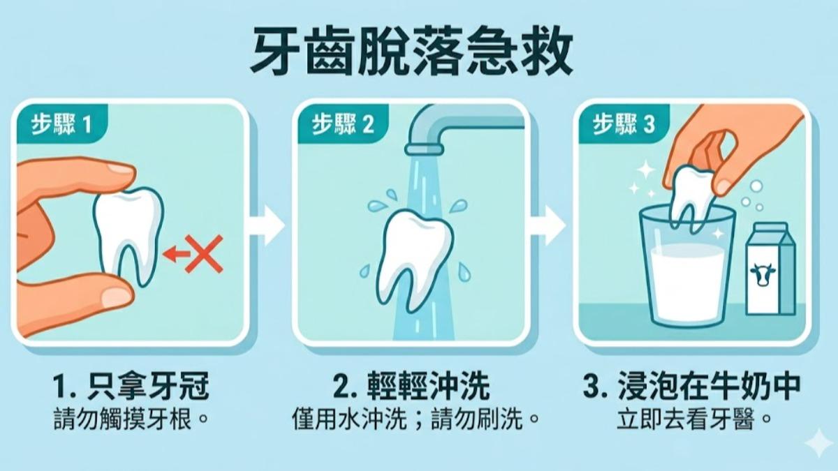 摔車噴掉4顆牙!牙醫證實「泡牛奶」能救回 關鍵原理曝光