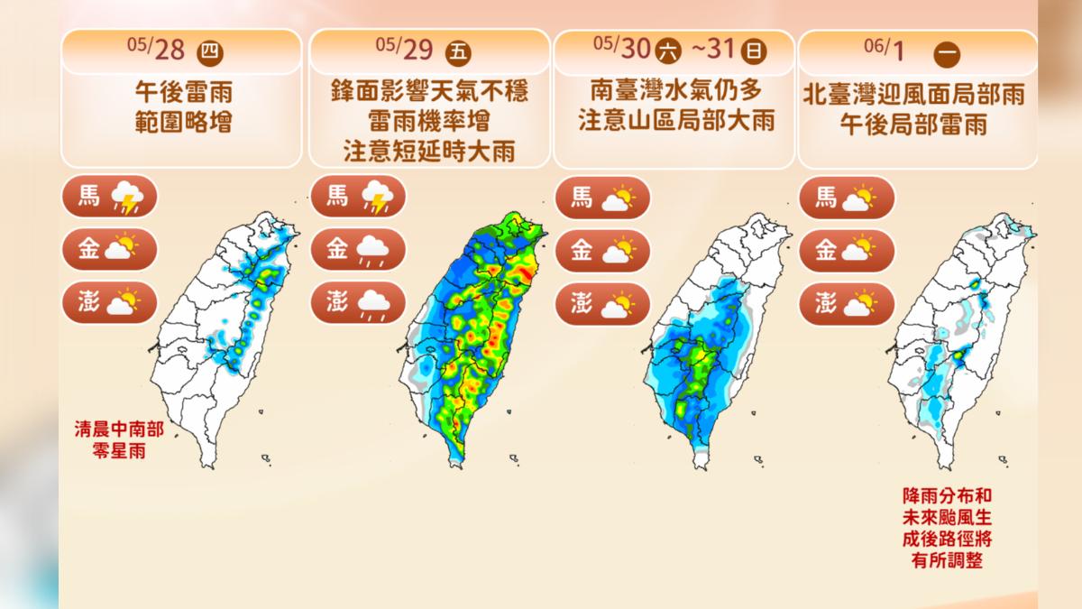 未來降雨趨勢。（圖／中央氣象署）
