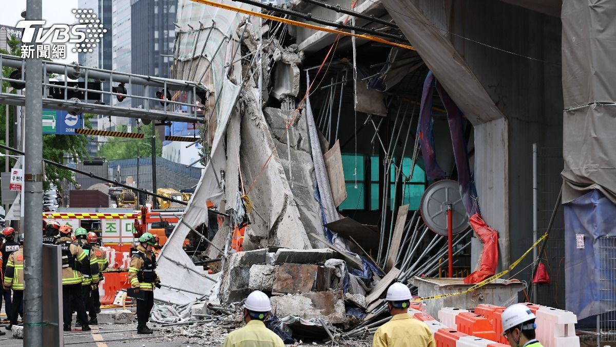 南韓首爾「西小門高架橋」在拆除過程中坍塌,造成3死3傷。(圖/達志影像美聯社)
