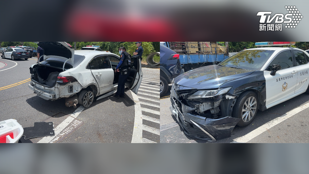 警方在車內查獲毒品咖啡包、依托咪酯煙彈及愷他命,蘇姓男子從高雄逃到台南,最終仍遭逮捕落網,除面臨毒品罪、毀損罪外,還將被追加妨害公務罪嫌。(圖/TVBS)