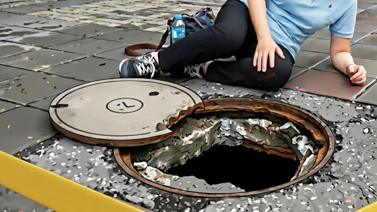婦踩到「破損水溝蓋」跌骨折摔斷牙 三重區公所判賠138萬