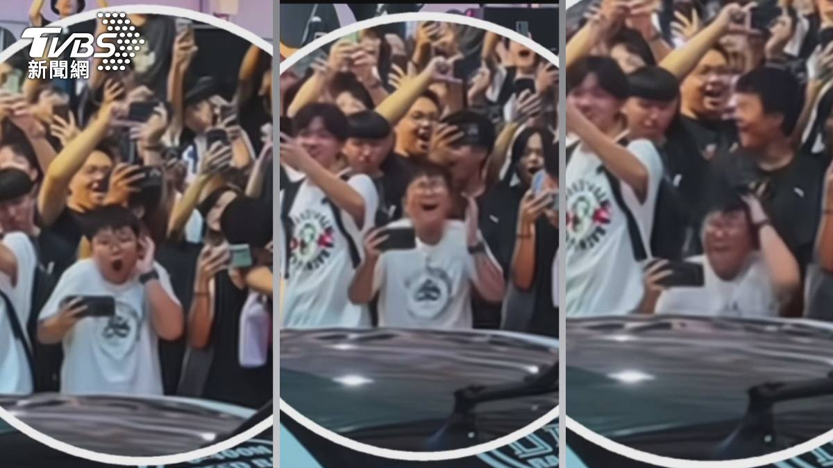 音爆賽驚見「浮誇小子」!張嘴摀耳畫面瘋傳 冠軍車主要載他兜風(翻攝Threads/jason_ar)