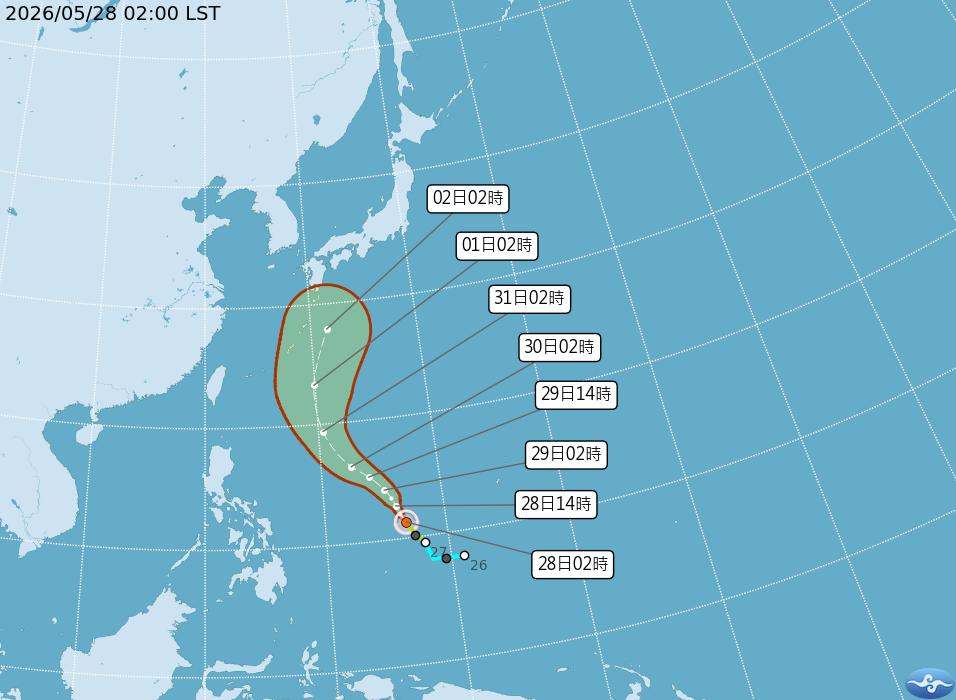 天氣預報-今天天氣-颱風動態-颱風路徑-薔蜜颱風路徑