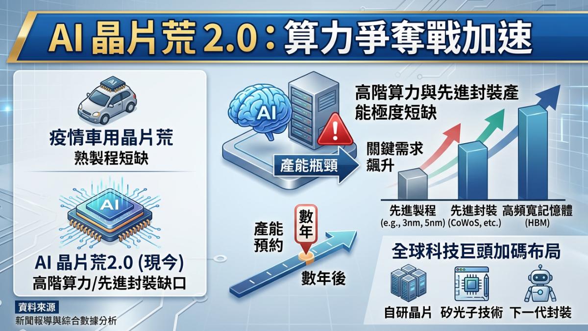 AI算力需求暴增,晶片荒2.0全面引爆。(圖/TVBS)