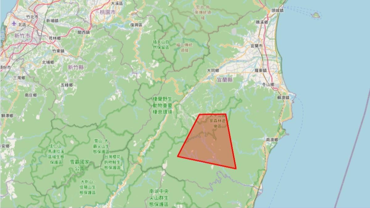 宜蘭大雷雨即時預警。（圖／中央氣象署）