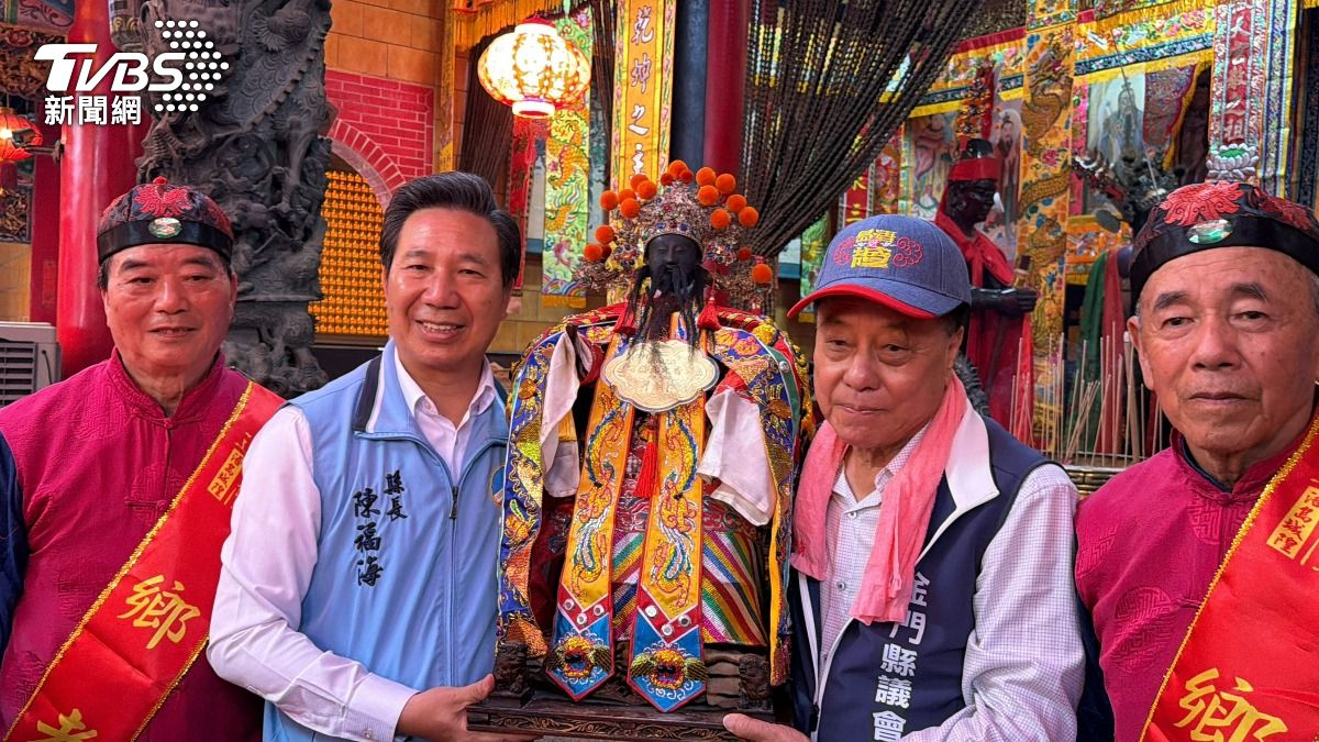 金門縣長陳福海與議長洪允典。（圖／程子奕攝）