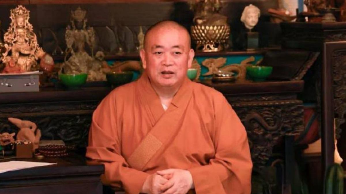 釋永信因侵占寺產等罪，遭中國法院重判24年徒刑。（圖／翻攝自釋永信微博）