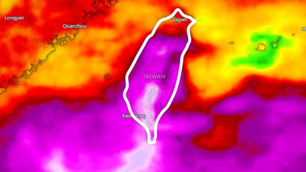 天氣/大雨「紫爆」變天了!全台猛炸雨 水氣灌台灣