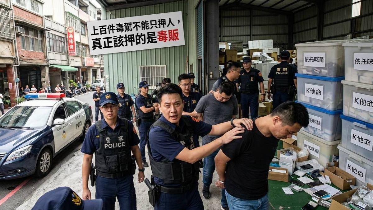 觀點/上百件毒駕「不能只押人」!真正該押的是毒販