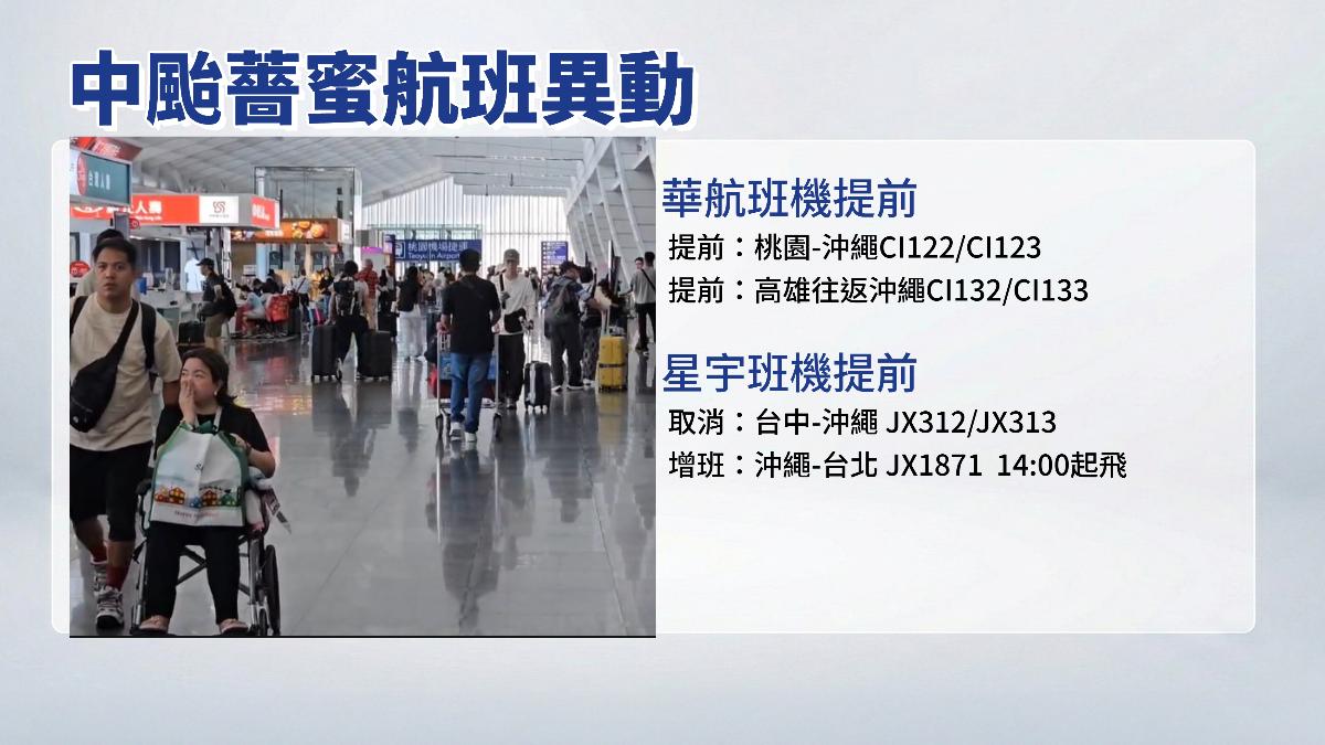 受颱風影響,華航與星宇班機異動。(圖/TVBS)
