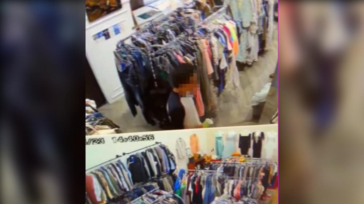 男子多次到店內言語騷擾女店員,且都挑選四下無人時機出手。(圖/Threads@90pa10pa授權)