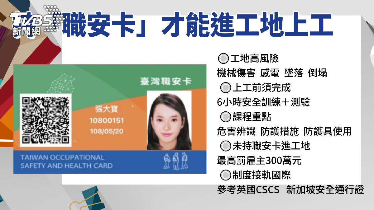 台灣職安卡。(圖/TVBS)
