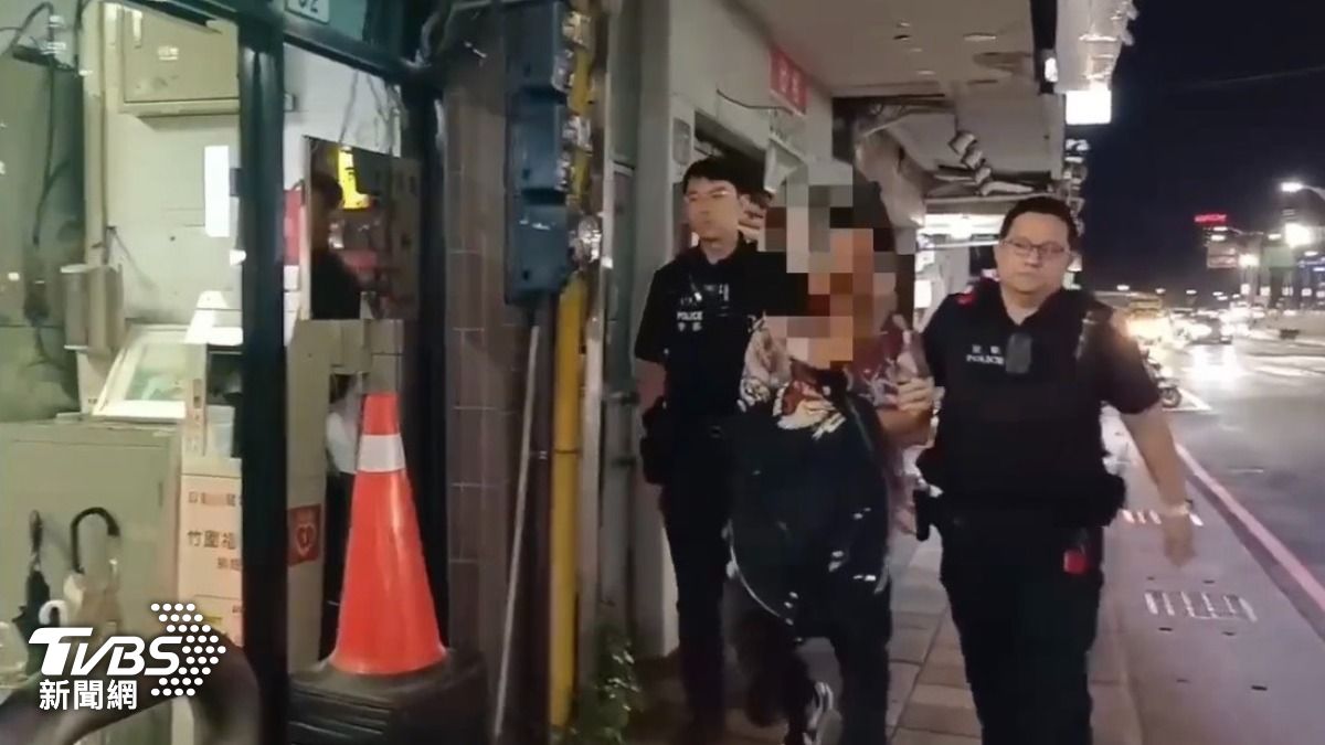男子落網畫面。（圖／TVBS）