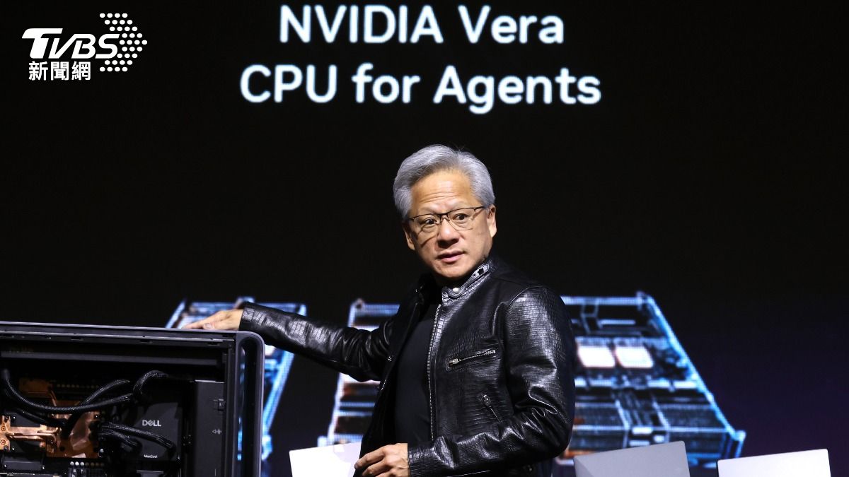 輝達執行長黃仁勳今年在演講上宣布發表「RTX Spark」、N1X晶片,也等於宣告筆記型電腦領域。(圖/華子琛攝)
