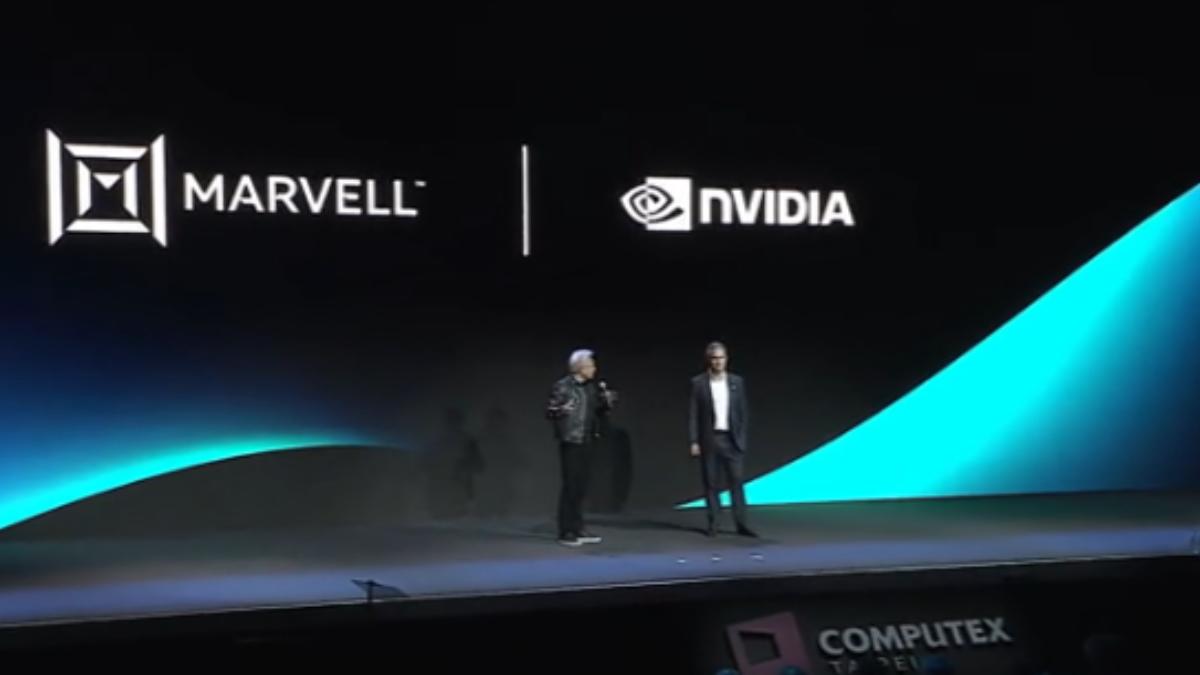 黃仁勳力挺Marvell。(圖/COMPUTEX TAIPEI 2026)