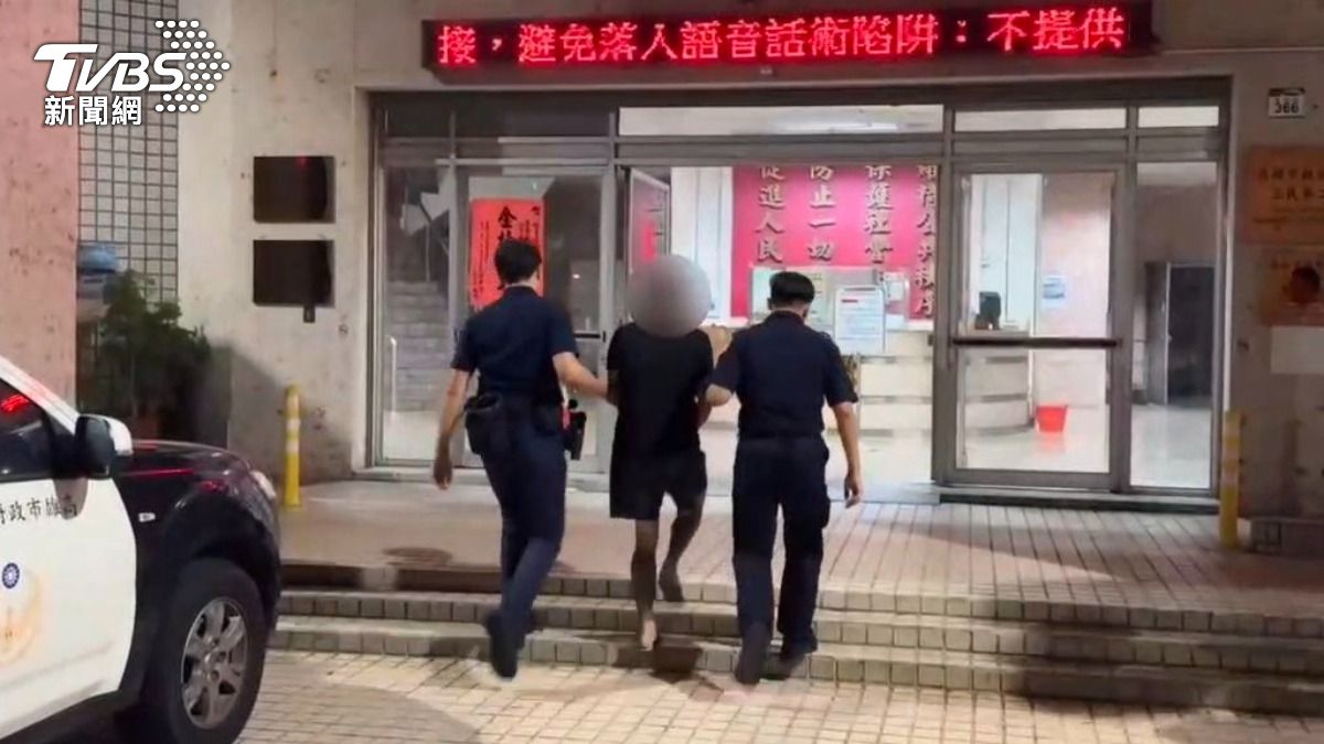 警方到場處理時，使用唾液毒品快篩試劑進行檢測後，結果呈毒品陽性反應，警方當場予以逮捕。（圖／TVBS）
