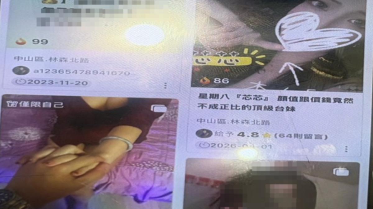 黑幫協助泰籍女子修圖貼廣告。(圖/警方提供)