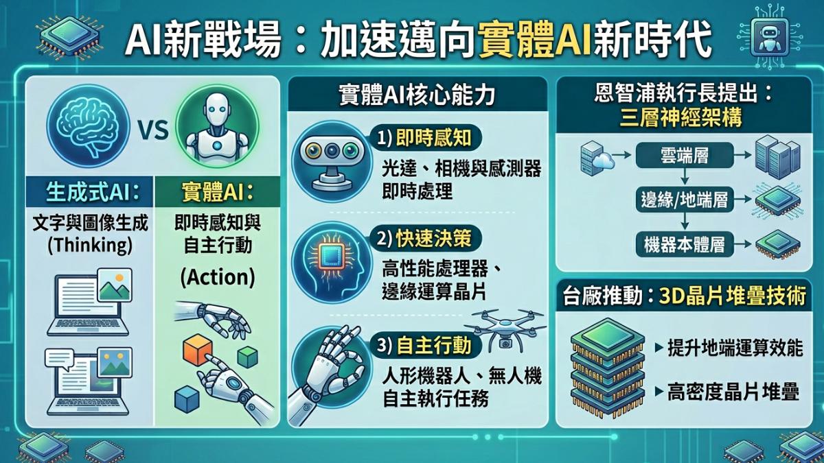 3D堆疊推升算力,台廠搶攻實體AI商機。(圖/TVBS)