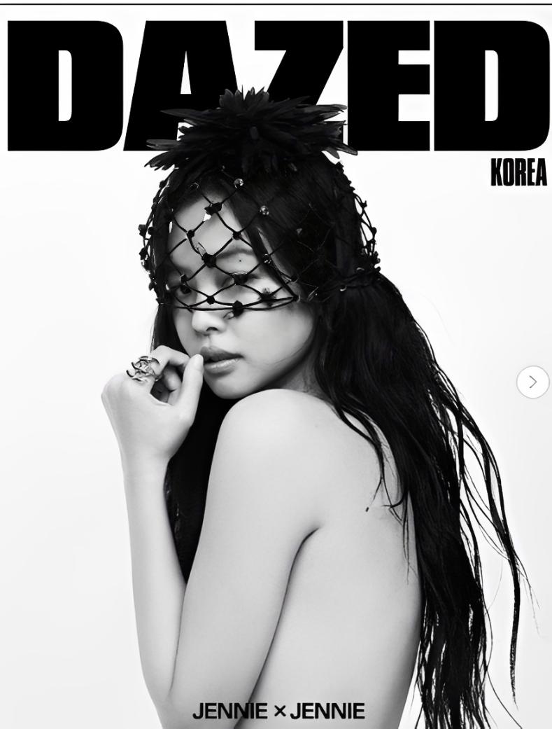 Jennie登上《DAZED KOREA》封面。(圖/翻攝自IG@jennierubyjane)