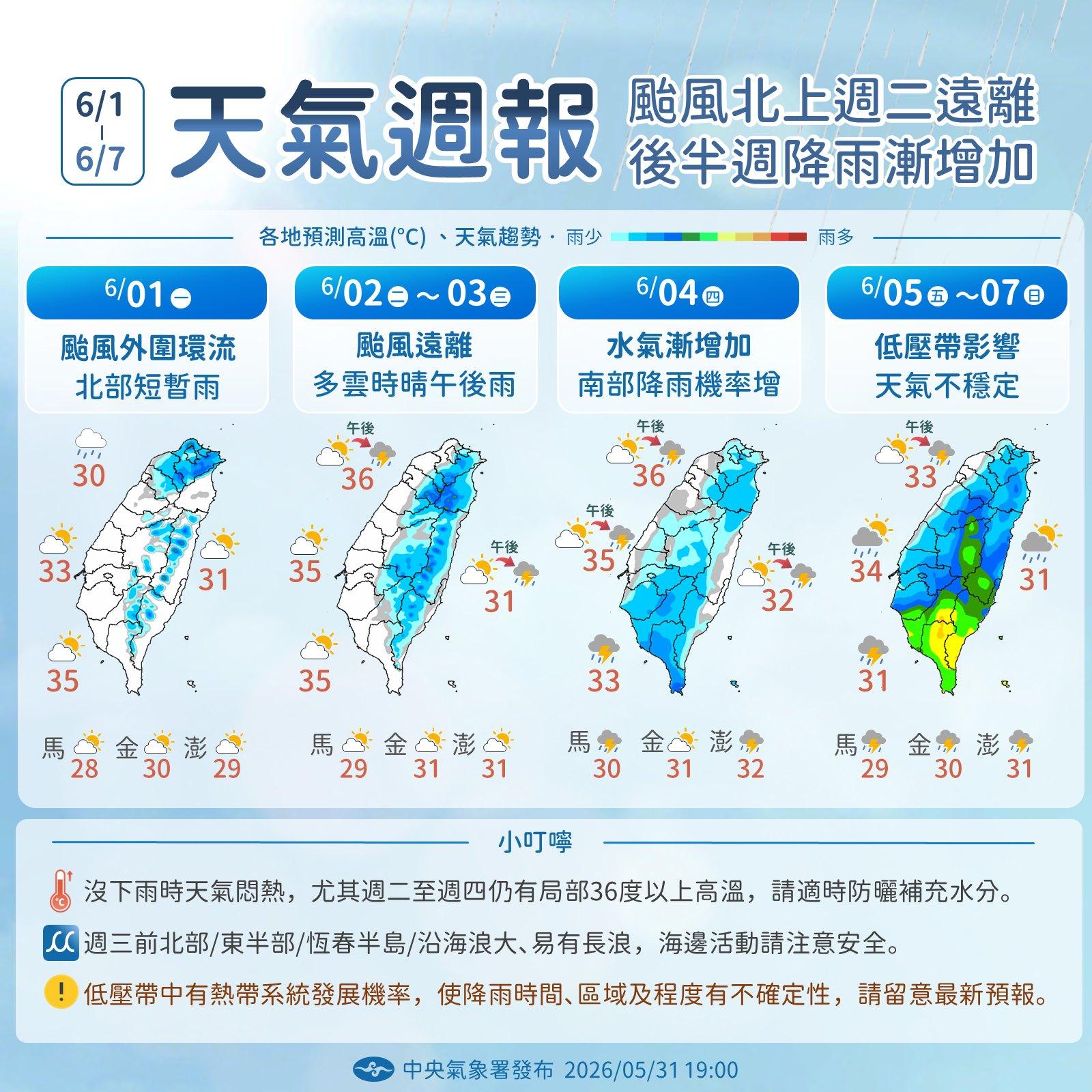 天氣-今天天氣-一週天氣-氣象預報-降雨機率-明天天氣