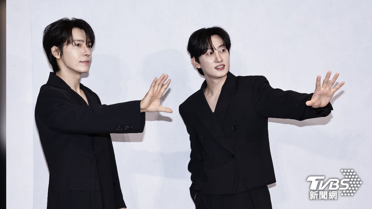 Super Junior東海(左)、銀赫堪稱台灣廠商寵兒,品牌代言接不完。(圖/張哲鳴攝)