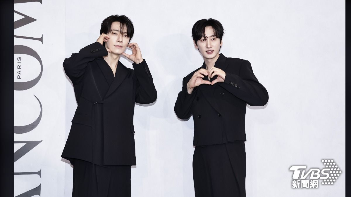 Super Junior東海(左)、銀赫堪稱台灣廠商寵兒,品牌代言接不完。(圖/張哲鳴攝)