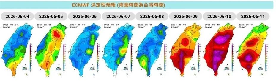 未來一週降雨趨勢。（圖／氣象署）