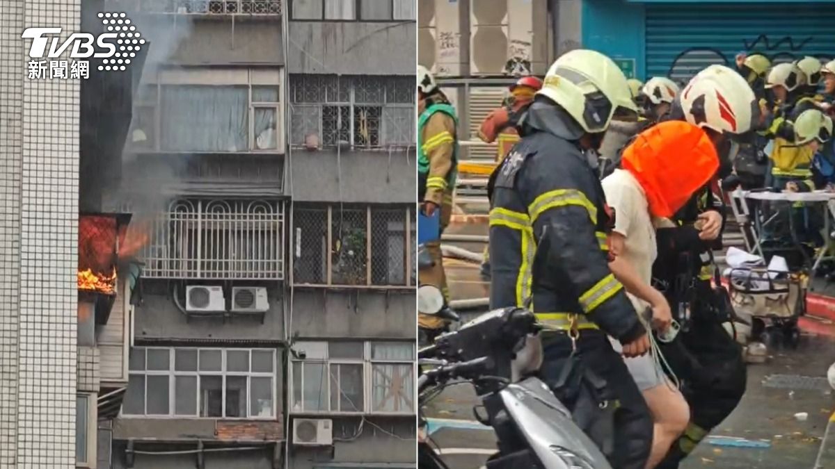 快訊/北市八德路住宅大樓火警!烈焰濃煙竄 緊急疏散