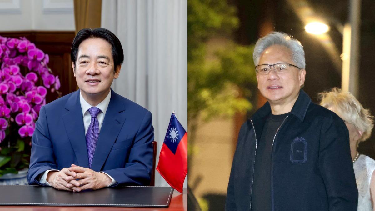 賴總統（左圖）邀黃仁勳（右圖）一起參訪台灣發電廠。（圖／翻攝自賴清德臉書、華子琛攝）