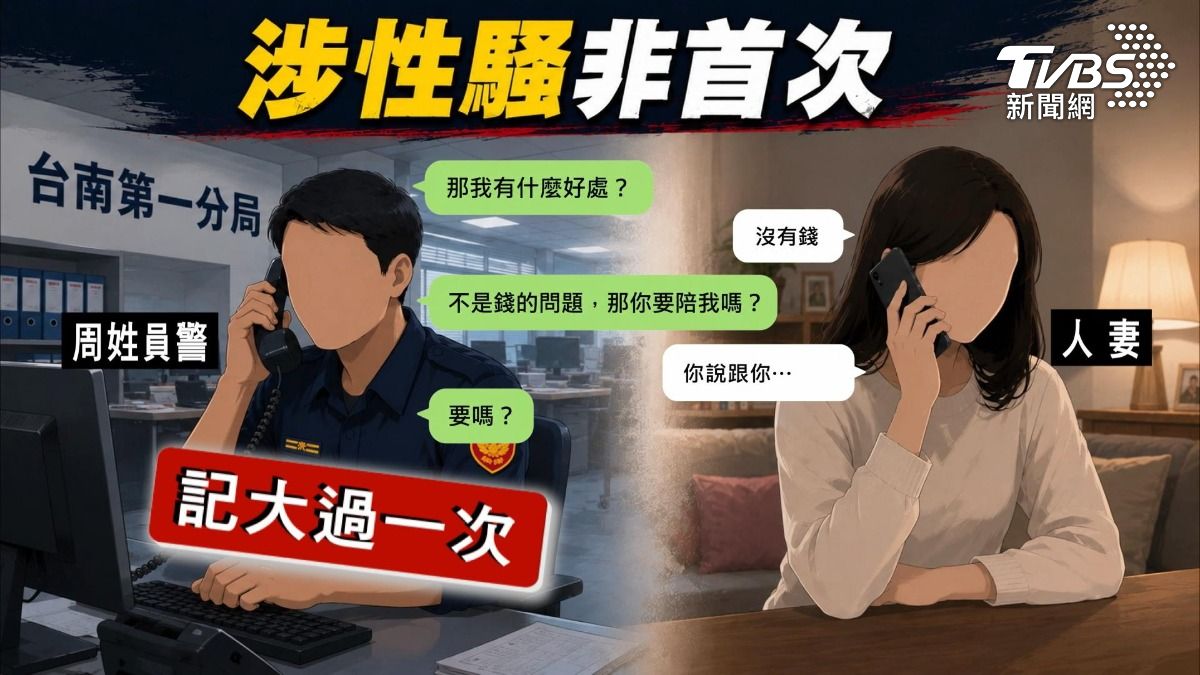 台南警遭控廟會「摸女舞者臀部」　曾性騷人妻記大過。(圖／TVBS)