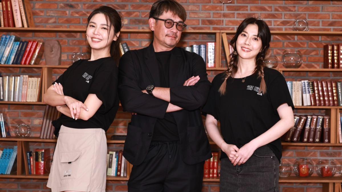左起柯叔元、白家綺、韓瑜劇中陷入感情糾葛。(圖/民視提供)