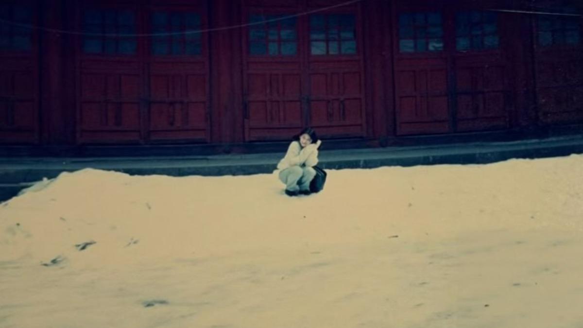 大S在雪地中滑倒,痛到飆淚。(圖/翻攝自IG)