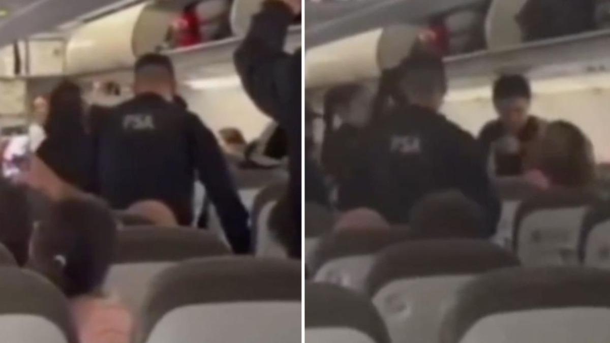 行李超重不想付錢!女偷闖飛機遭攔 「張口狠咬警察」畫面曝