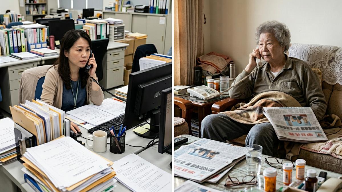 社工的工作量大,導致流動率高,恐僅能維持最低限度的電話問安。(示意圖/AI生成)