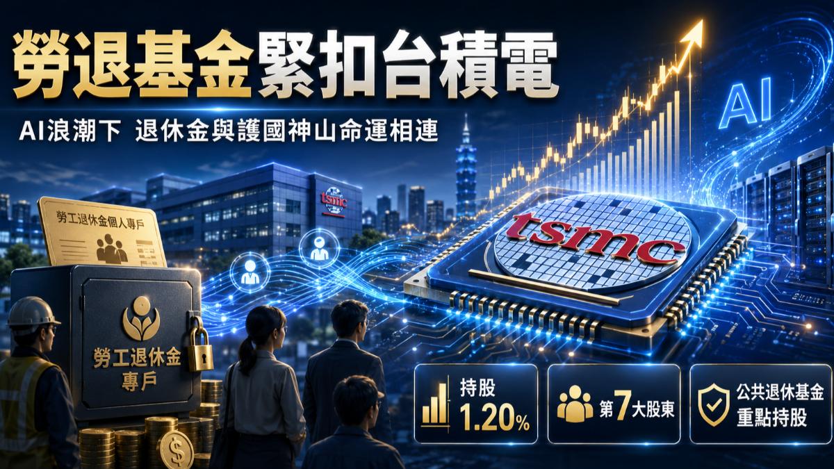 勞退基金緊扣台積電，命運相連。（圖／AI）