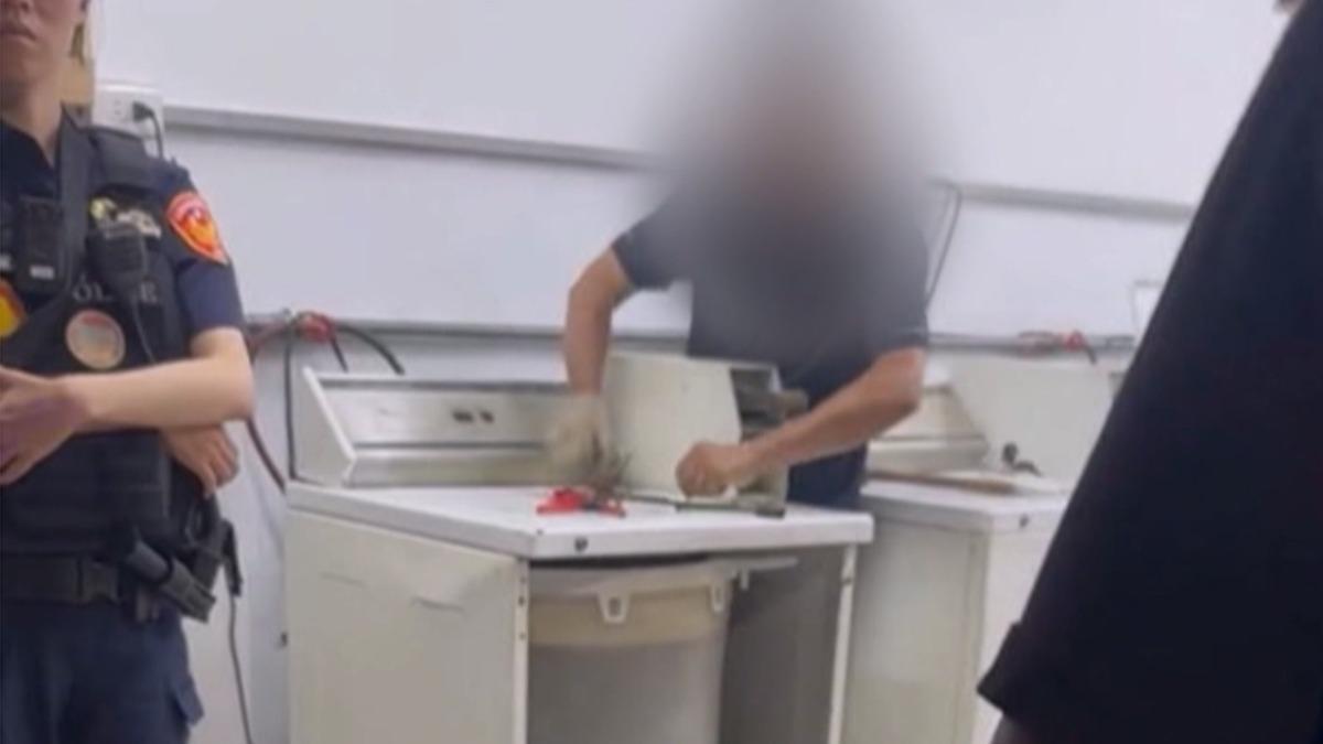 嘉義一名房東將房屋出租給一名從事水電工作的男子,但租客未繳房租房東請他搬離,租客竟持工具拆除一樓洗衣店機台。(圖/翻攝網路)