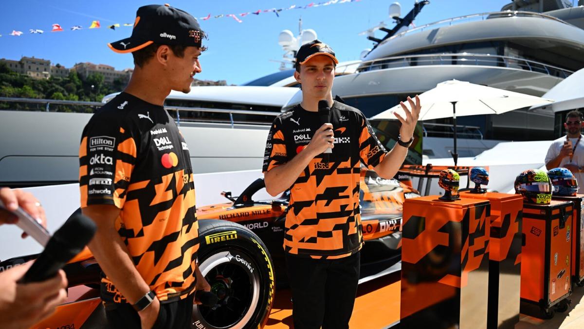 Lando Norris、Oscar Piastri於F1摩納哥分站,親自亮相McLaren攜手Lego打造專屬紀念企劃。(圖/Lego提供)