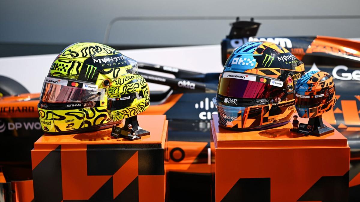 兩款紀念版安全帽並非單純授權商品,由McLaren兩大車手親自參與設計。(圖/Lego提供)