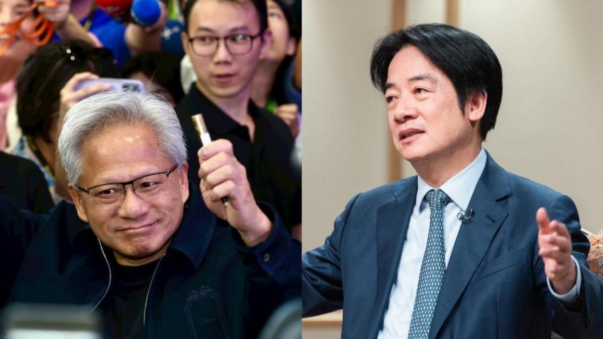 輝達執行長黃仁勳來台數次，尚未與總統賴清德會面。（示意圖／華子琛攝、總統府提供）