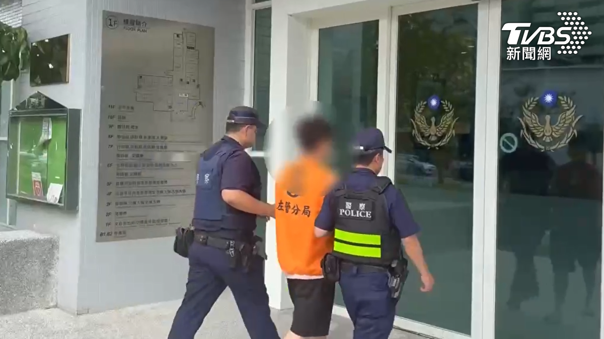 警方7日下午順利將他拘提到案，全案以公共危險罪及毀損罪移送偵辦。（圖／TVBS）