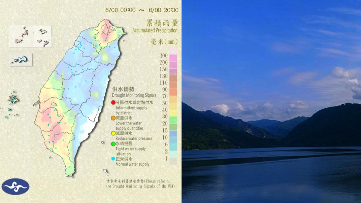 梅雨狂炸!全台水庫進帳1.8億噸 曾文蓄水率升至13%