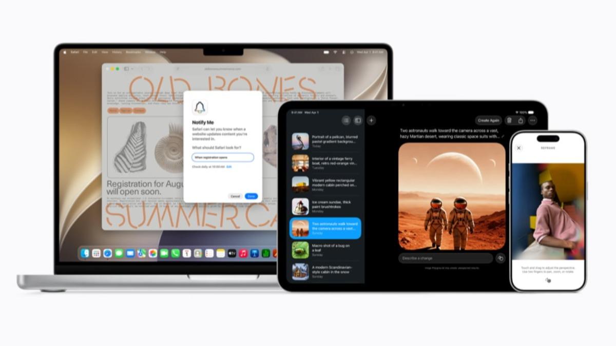 Apple Intelligence 空間重構功能登場 (圖/翻攝Apple官網)