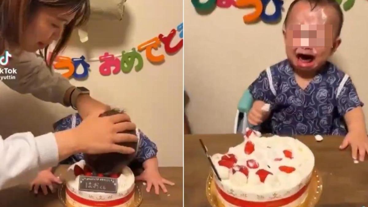 有片/日媽把2歲兒「臉壓入蛋糕」遭炎上!全網怒轟虐待 下場慘了