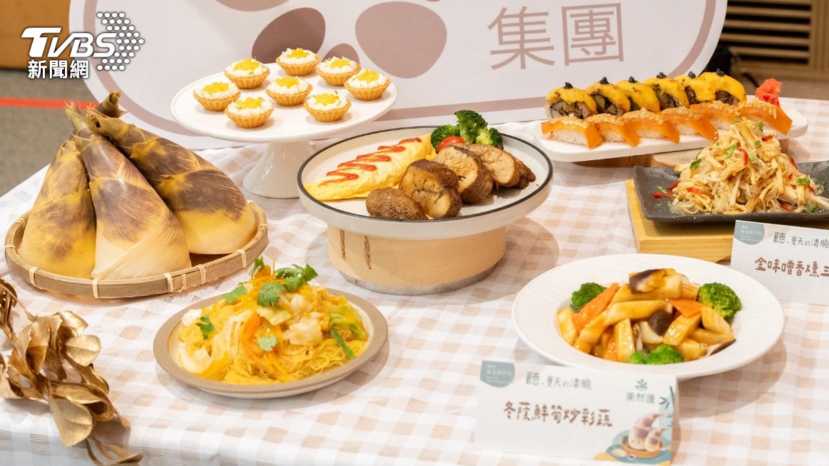 星級食材聯名知名餐飲，推出當季應景菜色「蔬食百匯果然匯」（圖／新北市農業局提供）