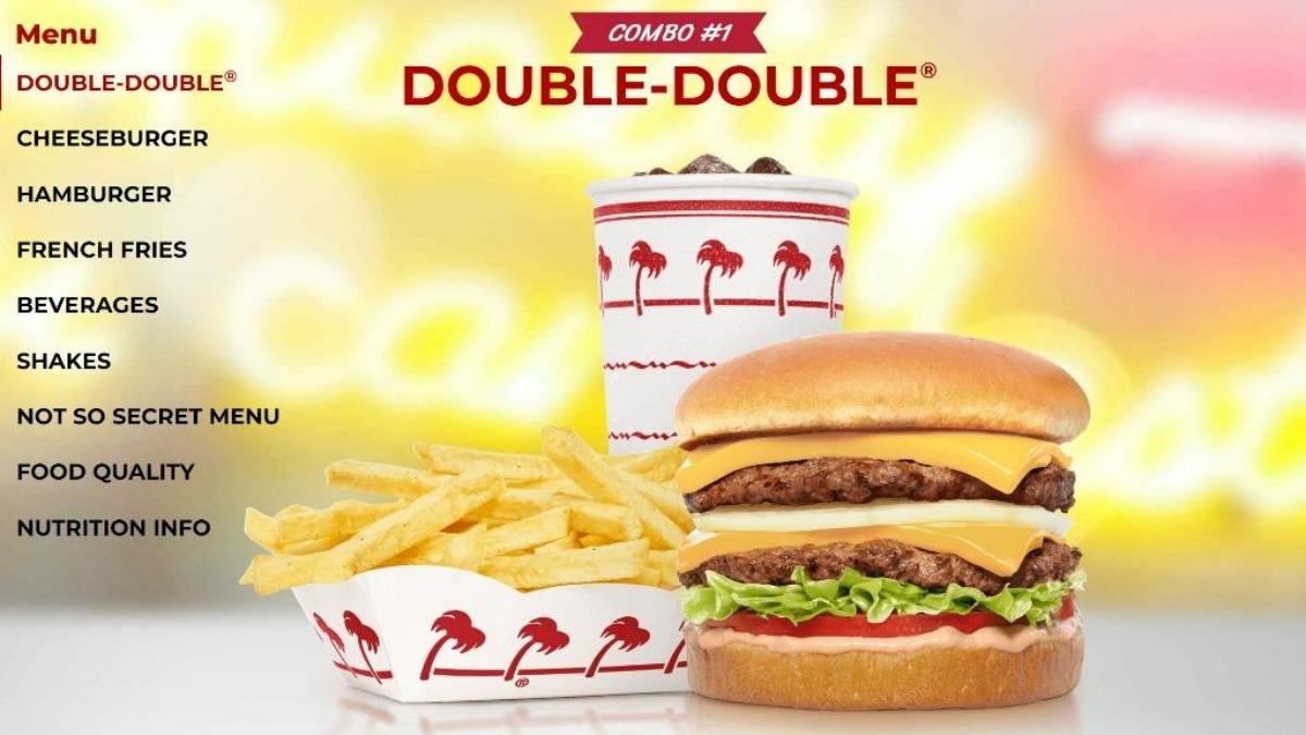 經典的雙層雙起司漢堡（Double-Double）。（圖／翻攝自In-N-Out Burger ）