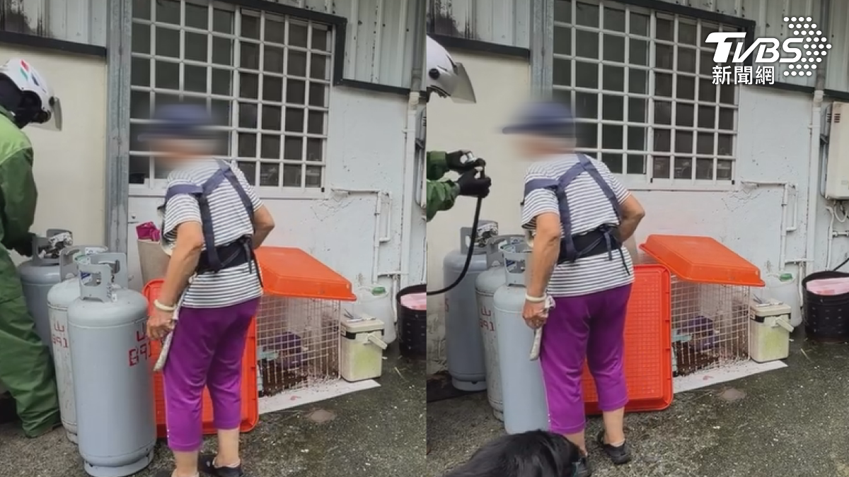 台東阿嬤驚聞瓦斯嘶嘶聲嚇壞,郵差秒變「管線師傅」化解危機。(圖/TVBS)