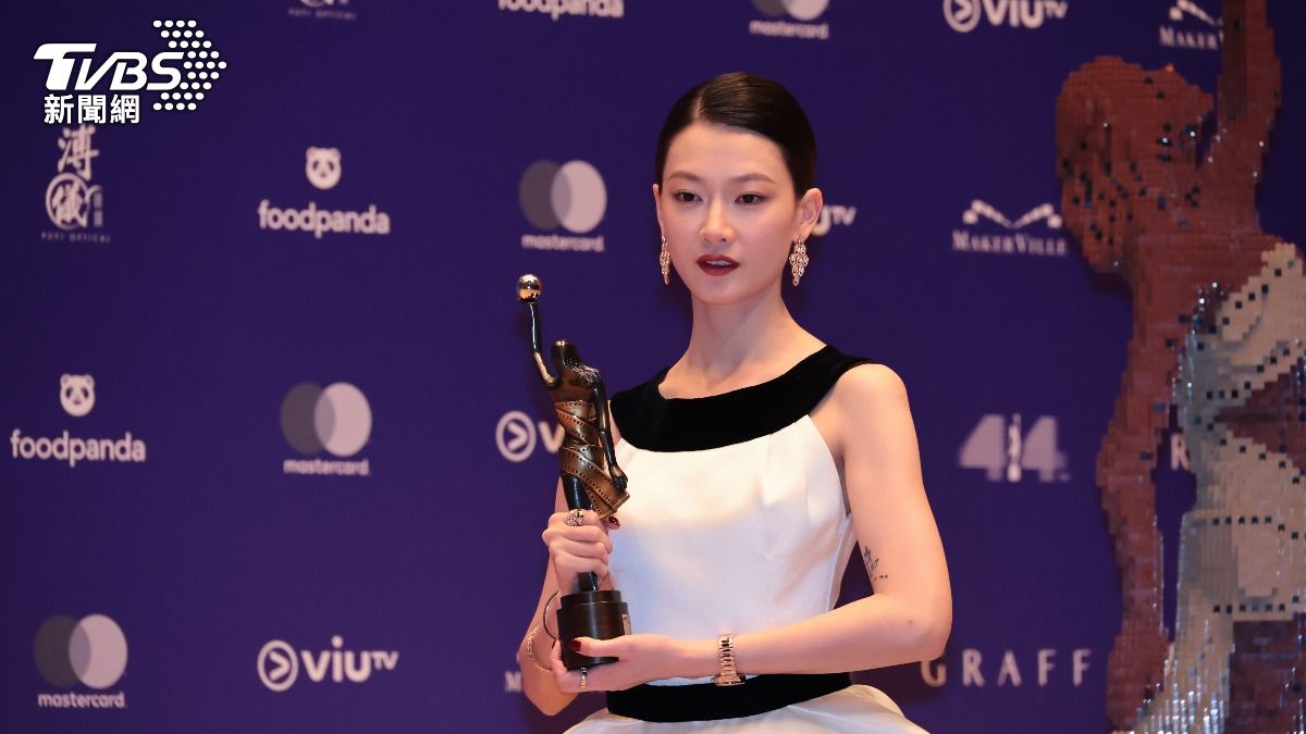 廖子妤在今年香港電影金像獎拿下「最佳女主角」大獎。(圖/陳璟瑜攝)