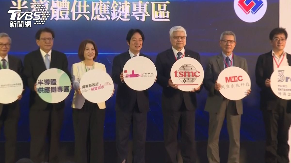 屏東縣長周春米堤到，未來由台積電領銜，有7家半導體供應鏈廠進駐屏科，S廊帶延伸至屏東。（圖／TVBS）