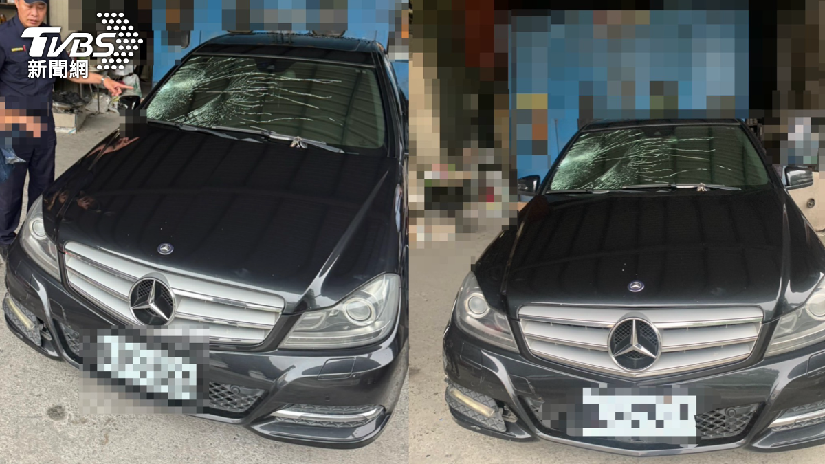 曹女駕駛賓士車肇逃。(圖/TVBS)